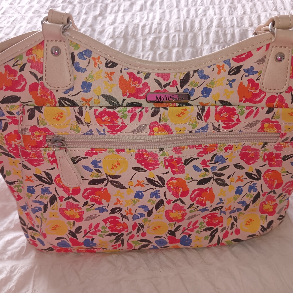 Multicolor Floral Women's Shoulder Bag - Picture 9 of 14